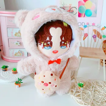 кукла 20 см, плюшевая кукольная одежда, прекрасная цельнокроеная одежда, костюм животного, мягкие игрушки, куклы, аксессуары для корейских кукол Kpop EXO Idol