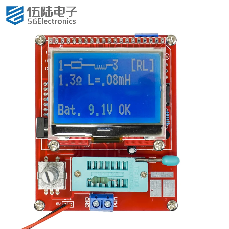 Графический транзисторный тестер DIY Kit LCR Триод ESR PWM Прямоугольный сигнал В сборе 0