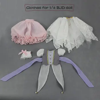 Наряд DBS только для куклы 1/4 bjd 45 см, розовое платье, белый кружевной смокинг, одежда в стиле Лолиты, костюм леди, подарок для девочки