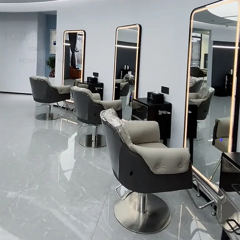 Простая мебель для салона красоты, современная парикмахерская, парикмахерские кресла, парикмахерский салон, специальное подъемное парикмахерское кресло высокого класса 4