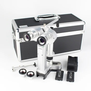 Портативный Офтальмологический ручной Микроскоп с щелевой лампой FSL1 с алюминиевым футляром для переноски