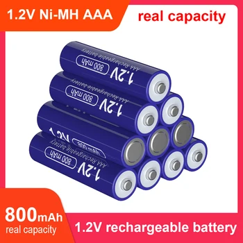 Никель-металлогидридные аккумуляторы AAA емкостью 1,2 В 800 мАч 3A aaa для игрушечного фонарика, батарейка aaa + держатель батареи
