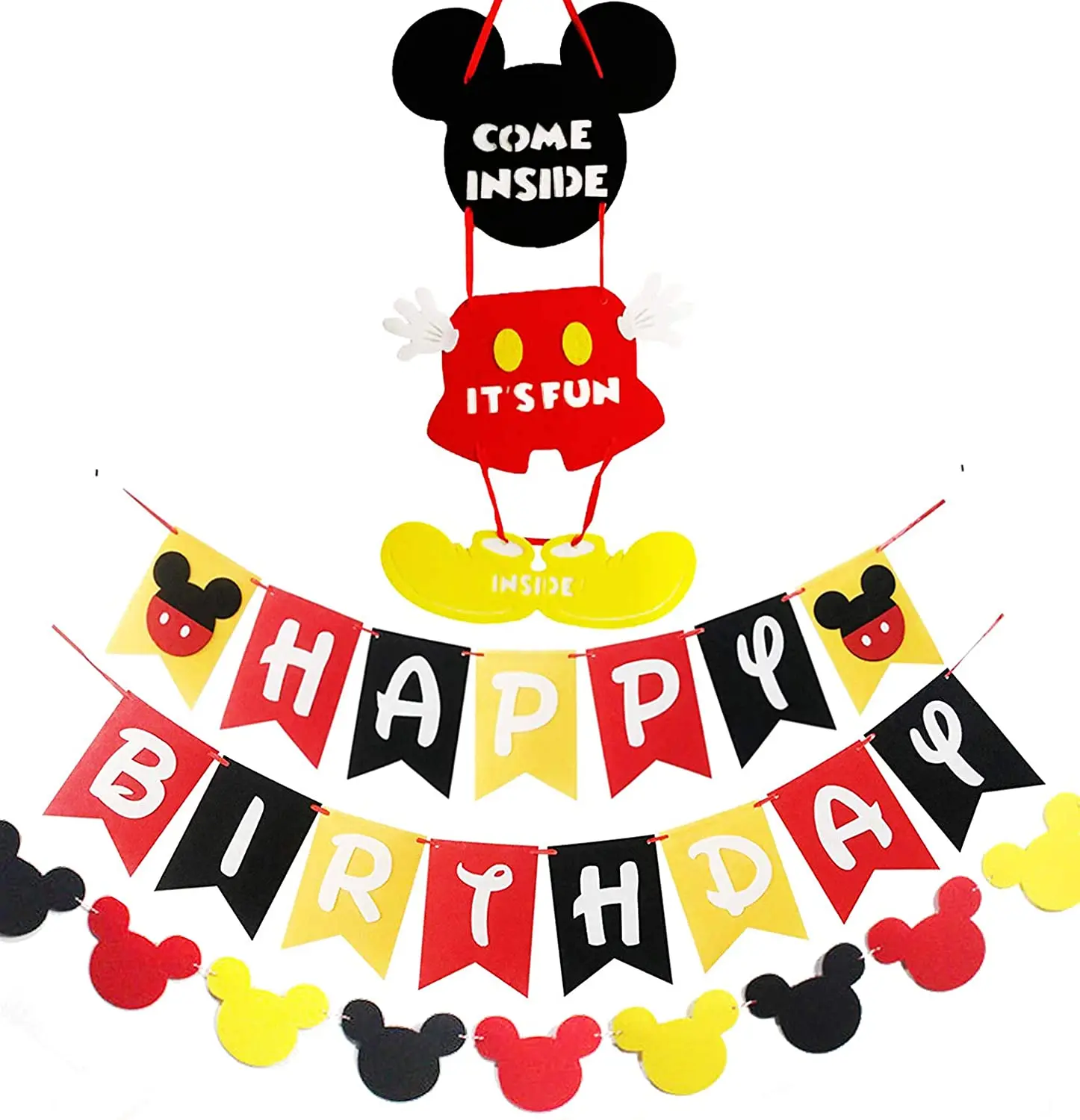 Декор вечеринки в честь 1-го дня рождения Микки Мауса, принадлежности для вечеринки в честь Дня рождения Микки Мауса для детей, баннер Микки, декор тематической вечеринки в стиле Микки 0
