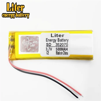 Литий-полимерные Li-Po литий-ионные аккумуляторные батареи 3,7 В 500 мАч 352070 li-Po для маленьких игрушек MP3 MP4 MP5 Bluetooth стерео
