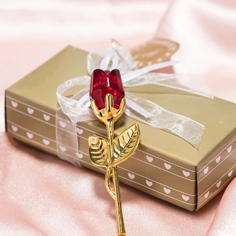 Подарок девушке на День Святого Валентина, Хрустальная роза, искусственный цветок, Золотая роза для подруги, свадебные подарки для гостей 0