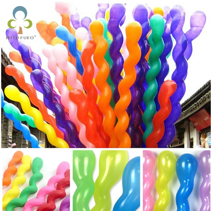 50 шт./пакет Гигантские воздушные шары, Резиновые Гелиевые Спиральные Латексные Воздушные шары, Свадебные Украшения для Дня рождения, длинные воздушные шары 0
