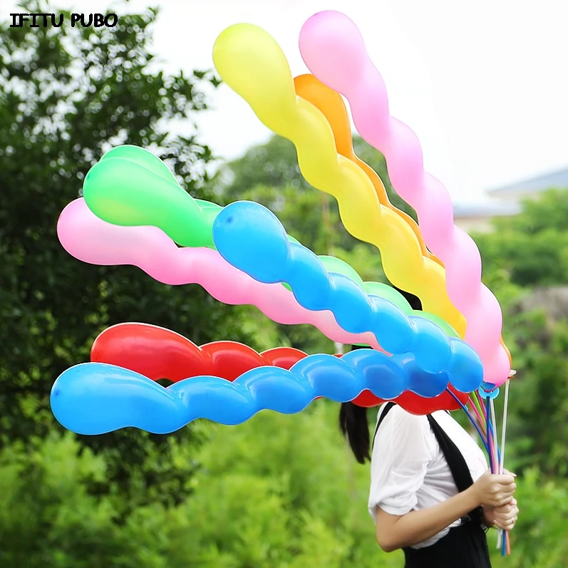 50 шт./пакет Гигантские воздушные шары, Резиновые Гелиевые Спиральные Латексные Воздушные шары, Свадебные Украшения для Дня рождения, длинные воздушные шары 1