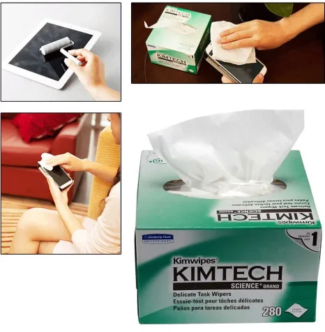 Цена 280 Салфеток KIMTECH Kimwipes Упаковка бумаги для чистки волокон kimperly салфетки для протирания оптического волокна Импорт из США 1