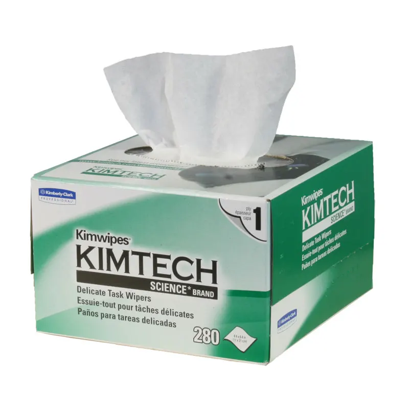 Цена 280 Салфеток KIMTECH Kimwipes Упаковка бумаги для чистки волокон kimperly салфетки для протирания оптического волокна Импорт из США 2