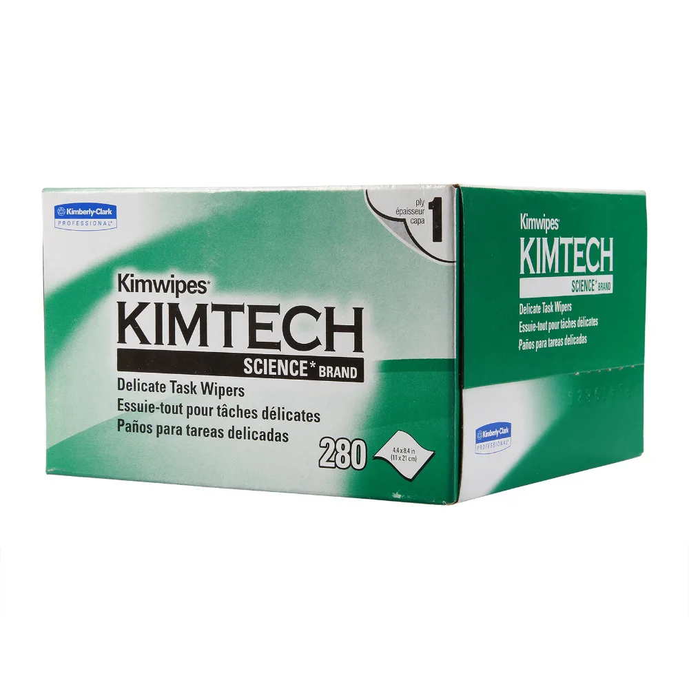 Цена 280 Салфеток KIMTECH Kimwipes Упаковка бумаги для чистки волокон kimperly салфетки для протирания оптического волокна Импорт из США 3