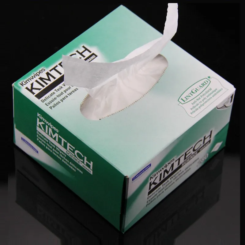 Цена 280 Салфеток KIMTECH Kimwipes Упаковка бумаги для чистки волокон kimperly салфетки для протирания оптического волокна Импорт из США 5