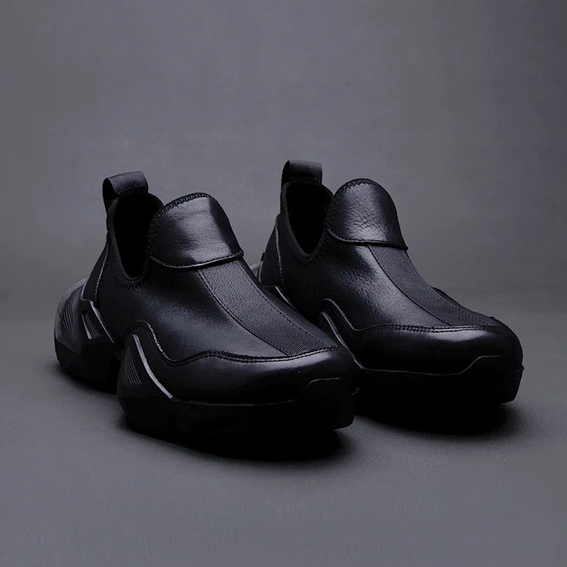 Европейская станция весенняя мужская обувь кроссовки 2023 новая легкая повседневная обувь на толстой подошве модная кожаная дышащая обувь для настольных игр 4