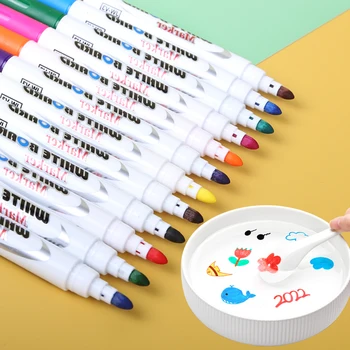 8 12 Цветных Волшебных фломастеров для рисования водой, плавающая ручка в воде, Волшебные ручки для рисования каракулей