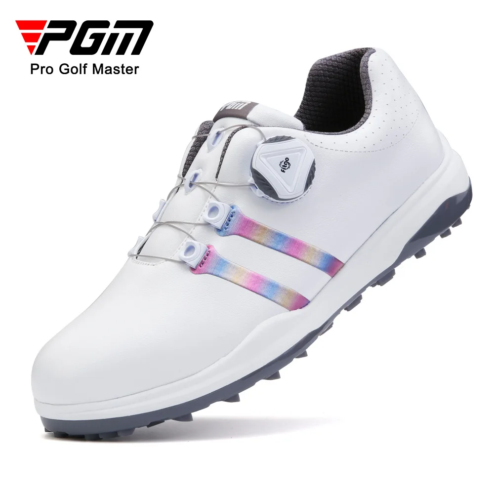 Женские туфли для гольфа PGM, водонепроницаемые, противоскользящие, легкие, мягкие дышащие кроссовки, женские повседневные спортивные XZ208 1