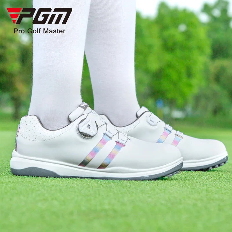 Женские туфли для гольфа PGM, водонепроницаемые, противоскользящие, легкие, мягкие дышащие кроссовки, женские повседневные спортивные XZ208 3