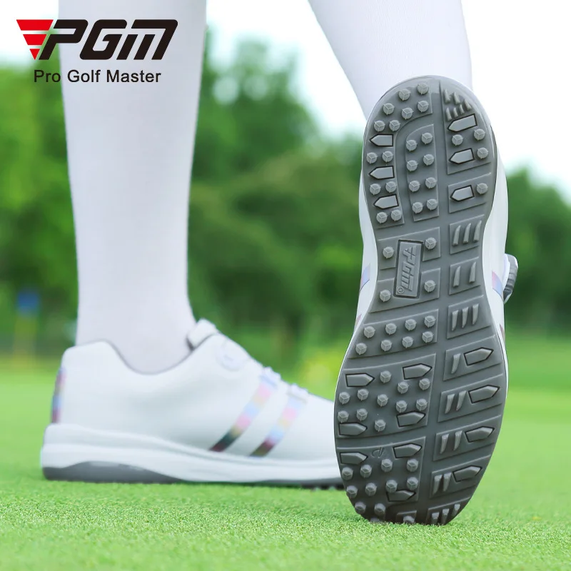 Женские туфли для гольфа PGM, водонепроницаемые, противоскользящие, легкие, мягкие дышащие кроссовки, женские повседневные спортивные XZ208 4