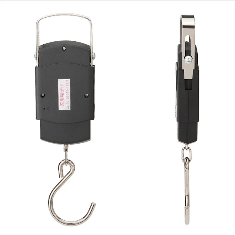 Весы для зарядки через USB 55 кг 10 г ЖК-экран, цифровые подвесные кухонные весы с подсветкой и крючком, электронные весы для взвешивания багажа 4