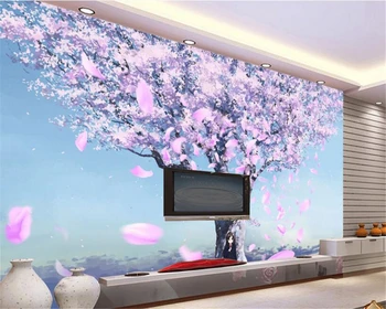 beibehang Fashion papel de parede 3d обои красивая романтическая гостиная ТВ фон обои фрески декоративная живопись
