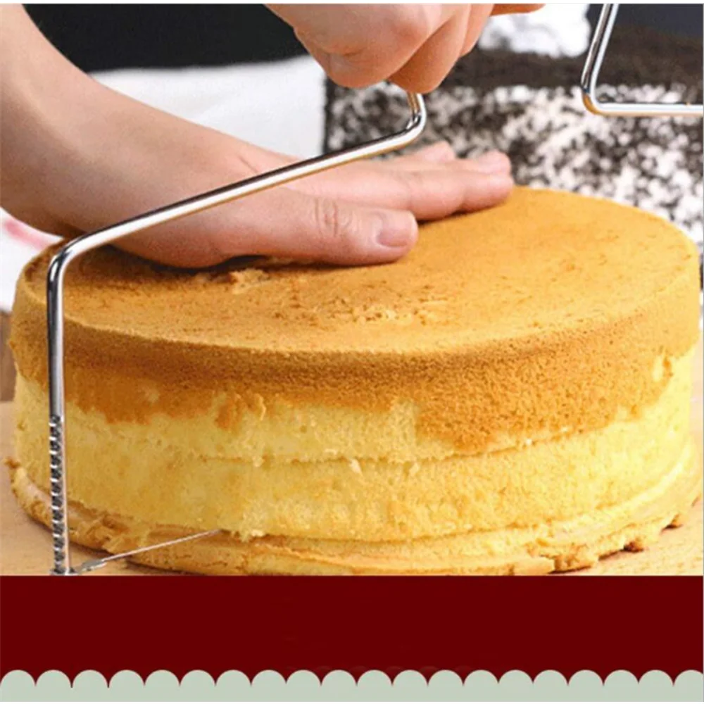 1 шт. двухлинейный резак для торта, регулируемая машина для нарезки хлеба и тостов из нержавеющей стали, разделитель торта, кухонные принадлежности, инструменты для выпечки тортов 2