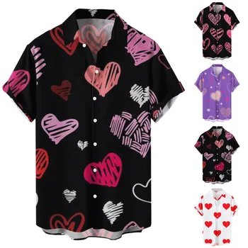 Повседневная гавайская рубашка, мужская блузка, мужские летние модные рубашки с коротким рукавом для мужчин, Гавайские пляжные топы с принтом, блузки, майки