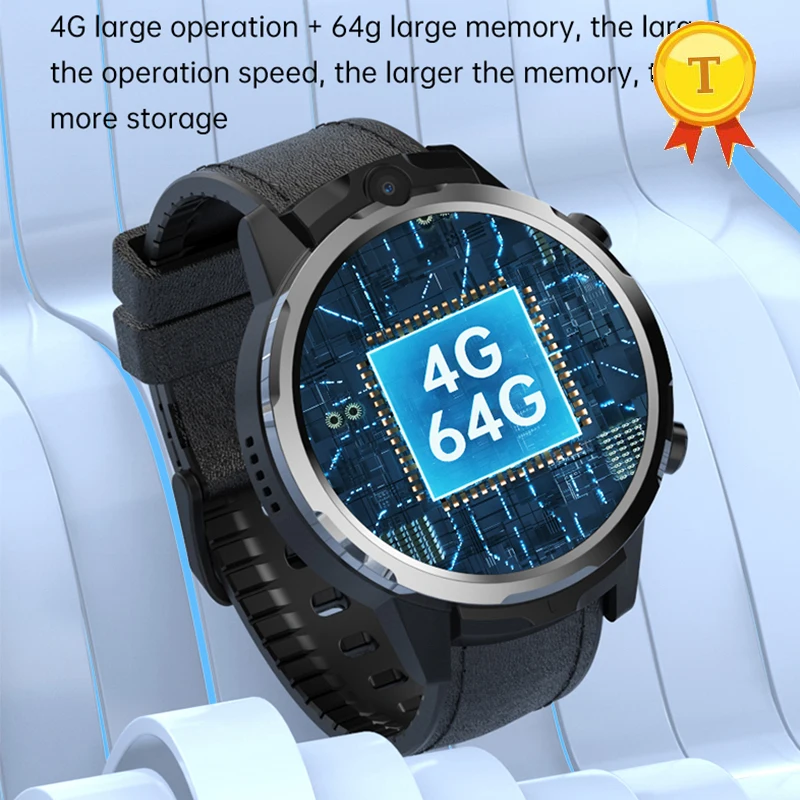 2021 4G система Android 1,6-дюймовые умные часы с круглым сенсорным экраном, телефон, часы 64 ГБ ПЗУ, Wifi, 4G GPS, HD-камера, умные часы для мужчин 1