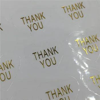 100 ШТ Прозрачная наклейка с благодарственной надписью в форме сердца Наклейка с уплотнительной этикеткой ПВХ Прозрачная этикетка 
