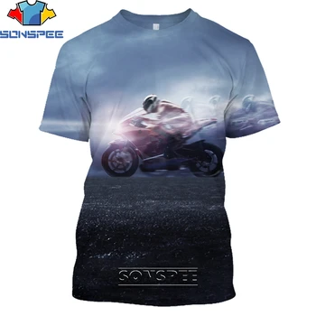 SONSPEE Мужская Мотоциклетная рубашка С 3D принтом, Мужские футболки, Летняя Мужская Повседневная Мода, Гоночные футболки YAMAHA, Автомобильная Детская футболка