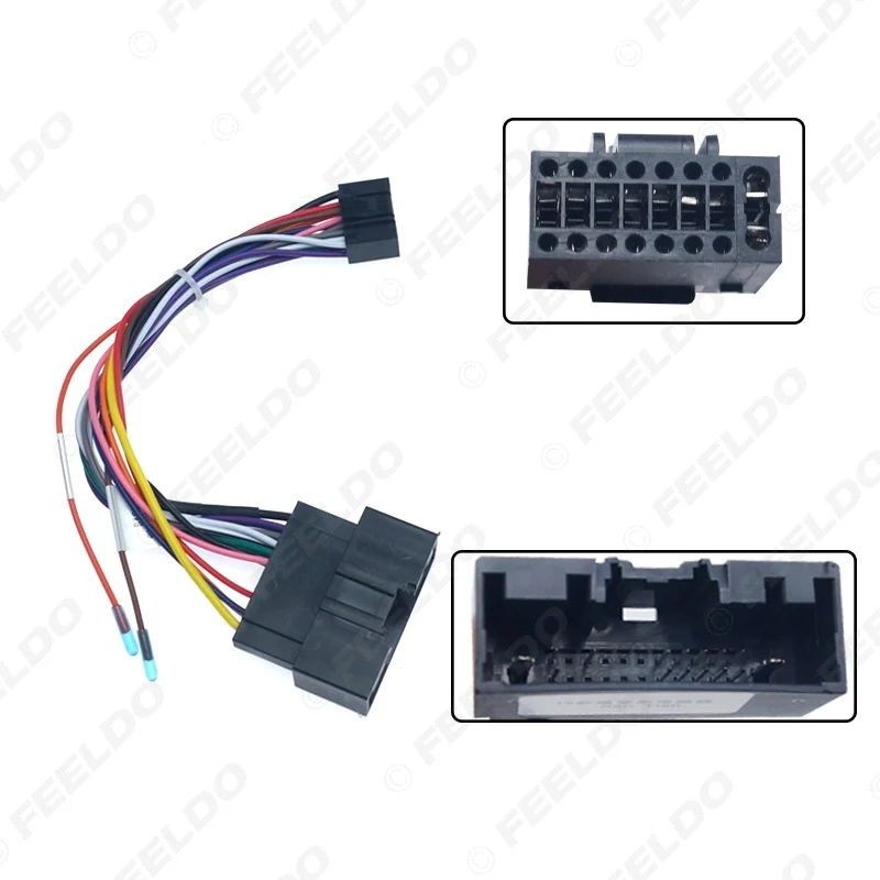FEELDO 1ШТ автомобильный аудио 16-контактный адаптер Жгут проводов Power Calbe для Ford Escort 2015 + Комплекты для установки стереосистемы вторичного рынка 1
