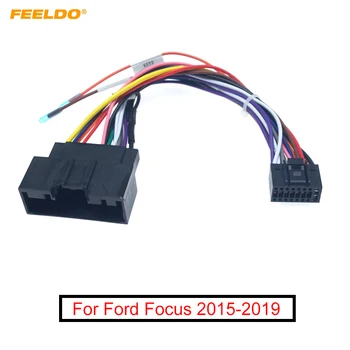 FEELDO 1ШТ автомобильный аудио 16-контактный адаптер Жгут проводов Power Calbe для Ford Escort 2015 + Комплекты для установки стереосистемы вторичного рынка