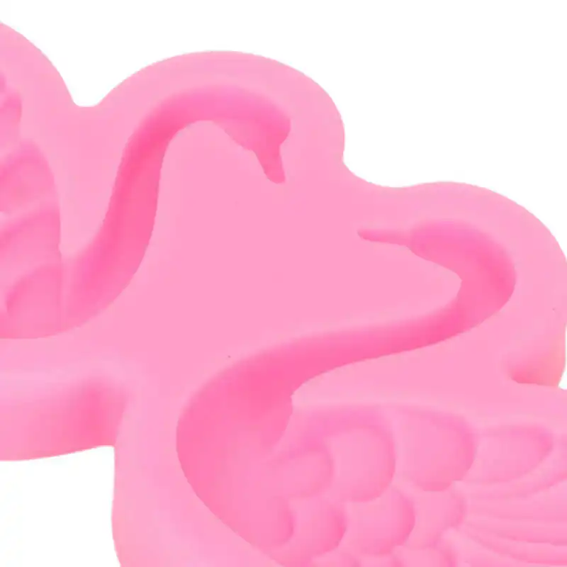 Силиконовая форма с 3D лебедем, легко извлекаемая силиконовая форма для выпечки без бисфенола Ва для свечей, конфет, украшения торта 2