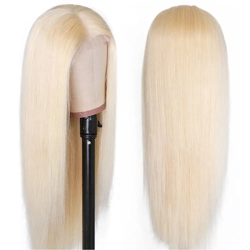 16-30-дюймовый синтетический парик из средней части кружева, длинные светлые прямые парики для женщин, повседневное использование Термостойких волокнистых волос 1