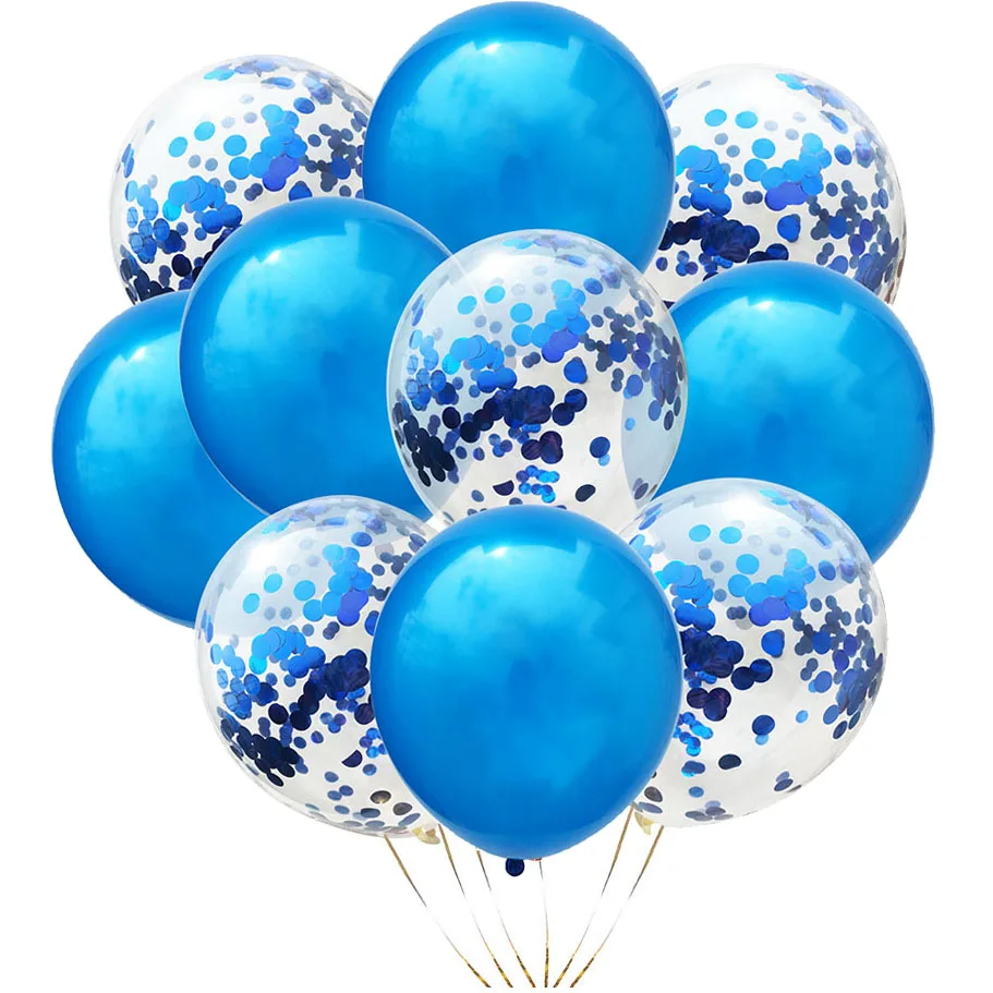 10 шт./лот, 12-дюймовые воздушные шары с конфетти, Воздушные шары для вечеринки с Днем рождения, украшения из гелиевых шаров, Свадебные баллоны, принадлежности для вечеринок 3