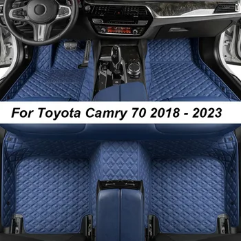 Изготовленные на заказ роскошные коврики для Toyota Camry 70 2018 - 2023, БЕЗ морщин, Автомобильные коврики, Аксессуары, Запасные части для интерьера, Полный комплект