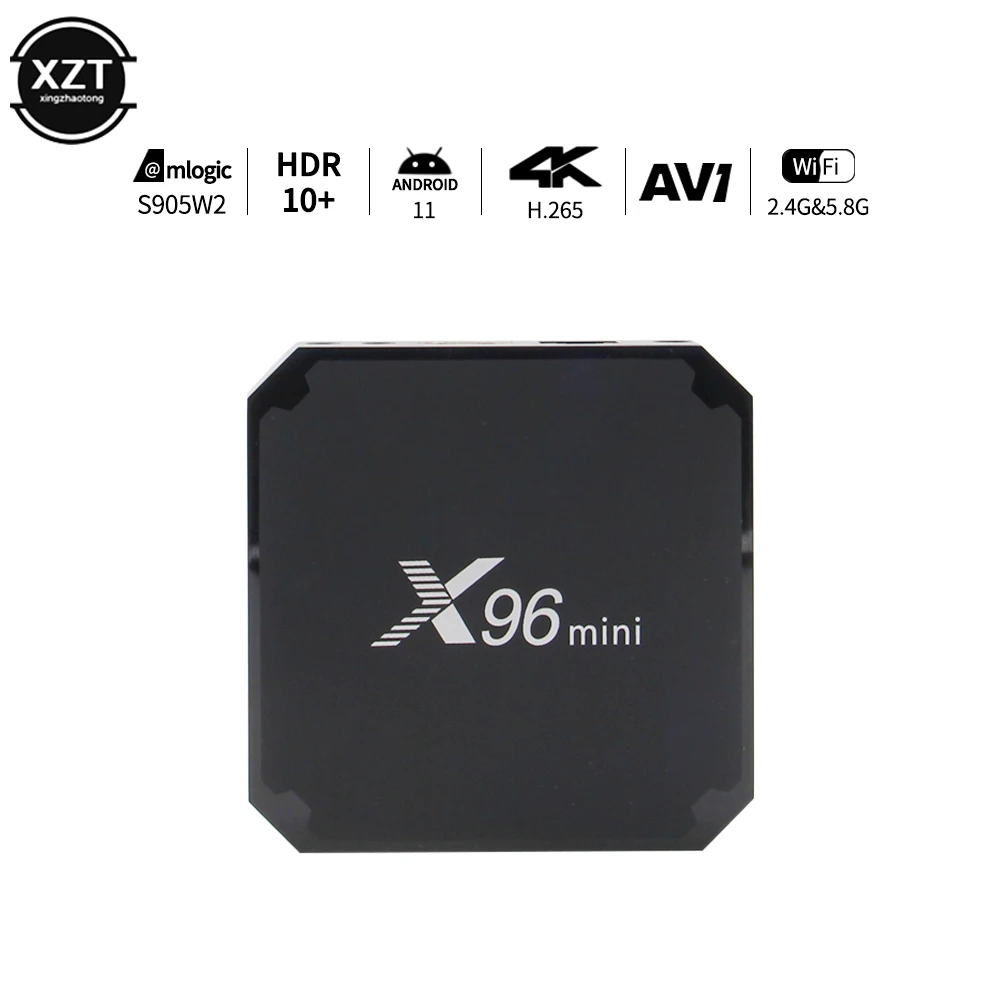Новая версия X96mini Android 11 Smart TV BOX X96 mini S905W2 Четырехъядерный процессор с поддержкой 2,4 G и 5,8 G Беспроводной WIFI медиа-приставки 0