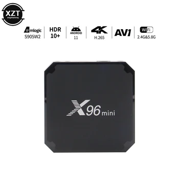 Новая версия X96mini Android 11 Smart TV BOX X96 mini S905W2 Четырехъядерный процессор с поддержкой 2,4 G и 5,8 G Беспроводной WIFI медиа-приставки