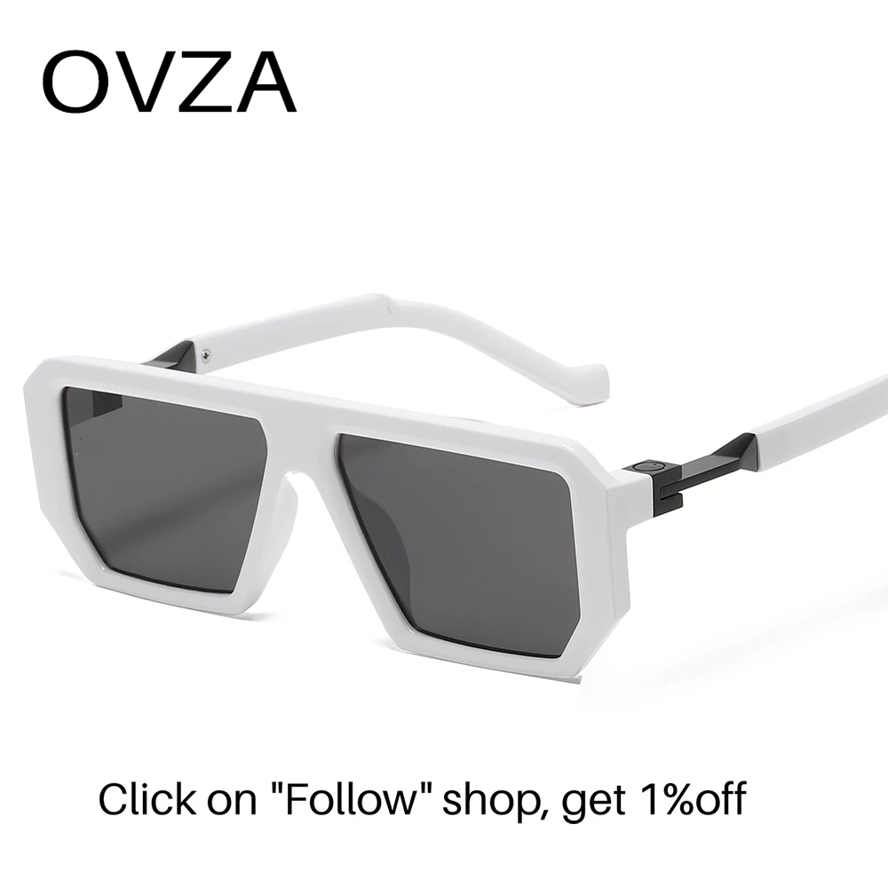 OVZA 2023 Новые модные мужские солнцезащитные очки в стиле панк-готика, женские очки UV400 в классической прямоугольной оправе S1181 1
