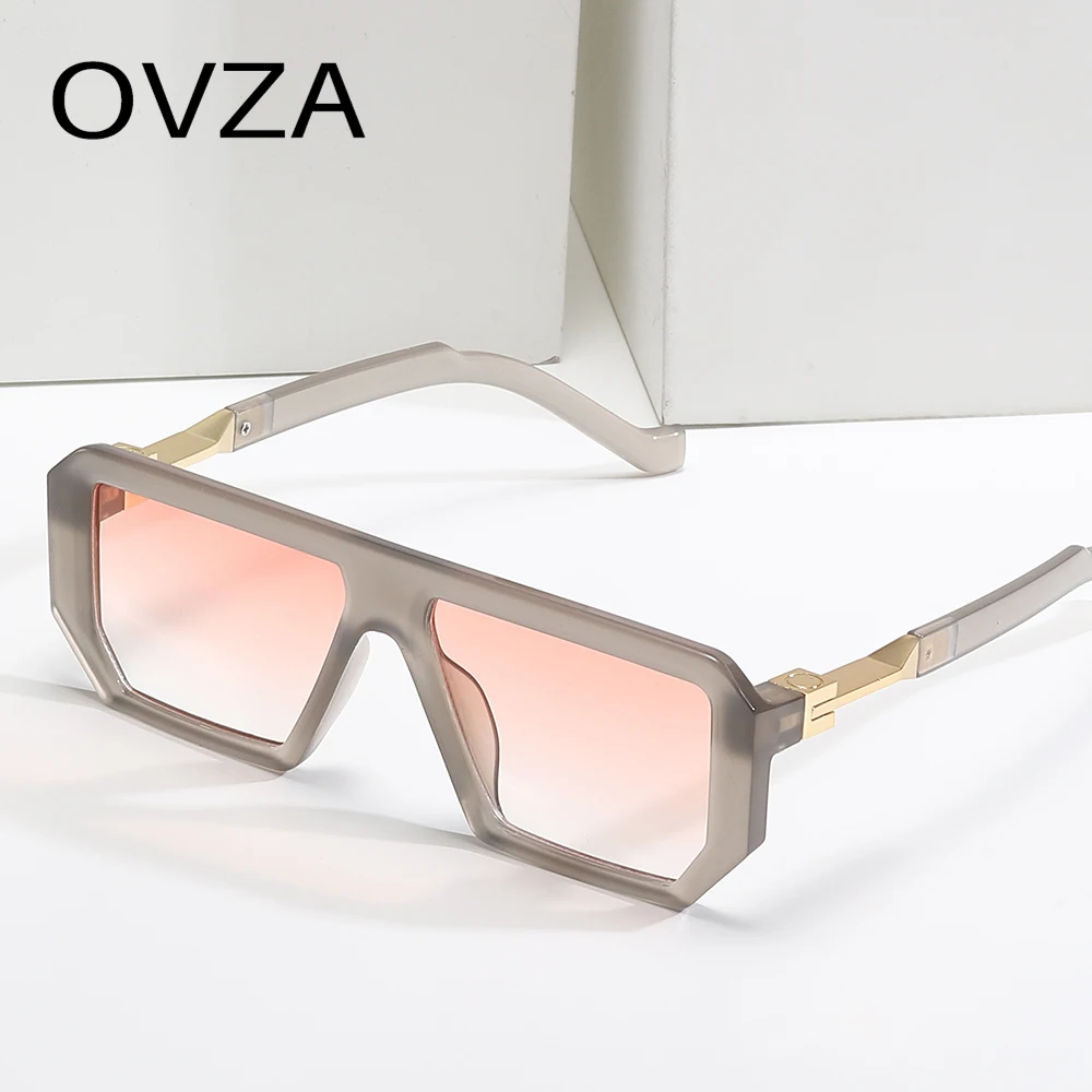 OVZA 2023 Новые модные мужские солнцезащитные очки в стиле панк-готика, женские очки UV400 в классической прямоугольной оправе S1181 4