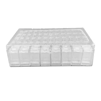 Коробка-органайзер для вышивания 64 сетки С лотком для алмазной живописи, футляр для хранения контейнеров для хранения бусин, набор для вышивания украшений из лент.