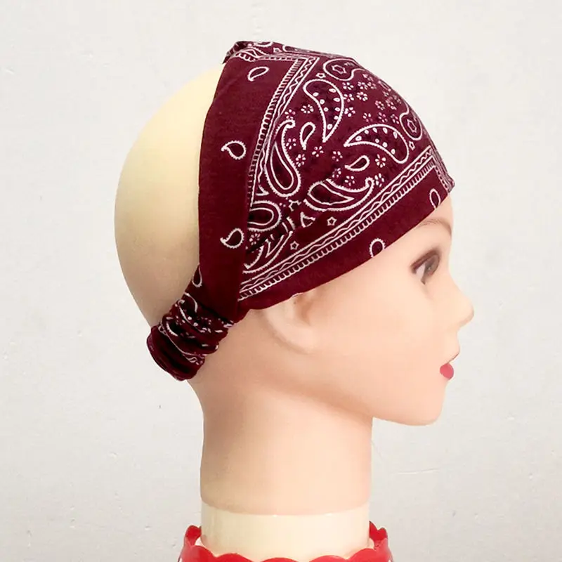 Повязка на голову для занятий йогой, двухслойный эластичный чехол, седые волосы, лента для волос с широкими полями, женский летний ветрозащитный платок с этническим принтом 3