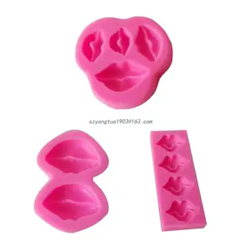 3D Сексуальная силиконовая форма в форме губ, форма для выпечки торта 