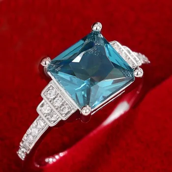 Модное кольцо CAOSHI с квадратным цирконием в форме принцессы, роскошные женские аксессуары для свадебной церемонии, великолепные украшения для пальцев для помолвки