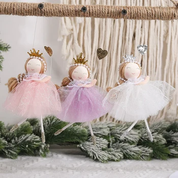 Подвесные украшения для Рождественской куклы-Ангела Подарки на Новый Год 2024 Рождественские Украшения Navidad 2023 Подвесные украшения для Рождественской Елки