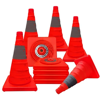 Оранжевый защитный дорожный светоотражающий парковочный конус для тренировок, парковки и вождения