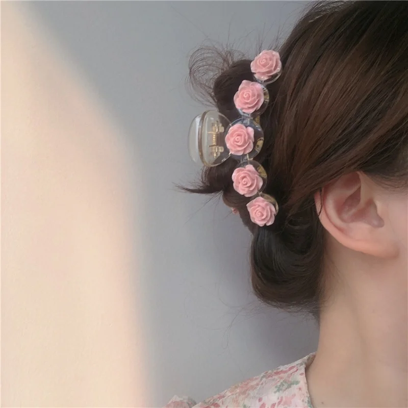AISHG Новая Женская Модная Прозрачная Заколка для волос с розовыми фруктами, Корейская Заколка с бантиком из черешни, Женские Аксессуары для волос 1