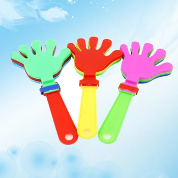 12шт Хлопушки для рук 19 см, разноцветные Хлопушки в форме руки, Декоративная Подбадривающая бутафория, Классные призы и награды для детей, дети