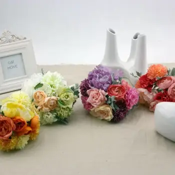 Высококачественный имитационный букет, Цветы в руках, Свадебный цветок, Цветок для украшения дома, Искусственный декоративный цветок, K16170