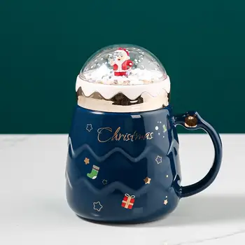 Дизайн ручки для чайной чашки, чашки для воды, фигурка Санта-Клауса, полезная анимированная портативная кружка для воды