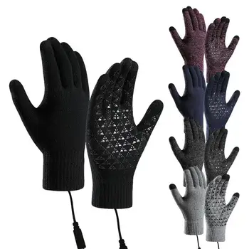 USB Теплые перчатки с подогревом для рук, сенсорные USB перчатки с электрическим подогревом, постоянная температура для катания на лыжах, пеших прогулок, защита рук