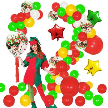 108 шт 82 шт Красные Зеленые Белые Воздушные шары Набор Гирлянд Цепочка Рождественских Воздушных Шаров Украшения Для домашней вечеринки Гелиевые Глобусы Navidad 2020
