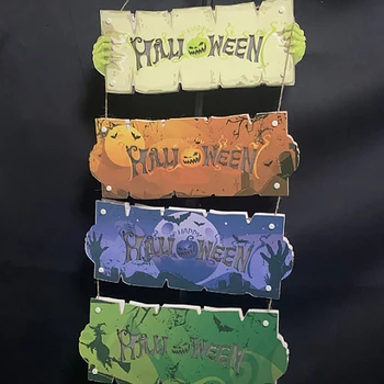 Светодиодное украшение на Хэллоуин, перечисленные гирлянды на Хэллоуин, Подвеска в виде тыквы, дерево, 2022, Принадлежности для вечеринок